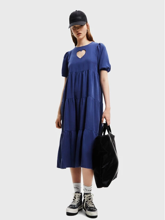 Desigual Γυναίκες Καθημερινά Φορέματα Φόρεμα καθημερινό Flora 22WWVW30 Σκούρο μπλε Regular Fit 4 Desigual Γυναίκες Καθημερινά Φορέματα Φόρεμα καθημερινό Flora 22WWVW30 Σκούρο μπλε Regular Fit - Image 2